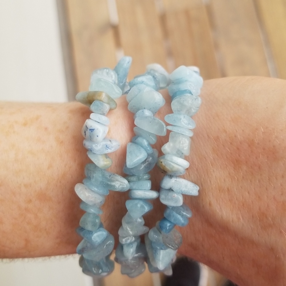 Stretch cord beaded bracelet set of three